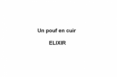 un pouf en cuir italien elixir