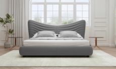 lit design en velours de luxe noah, avec sommier à lattes offert, gris foncé, 160x200