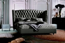 lit design de luxe princesse, avec sommier à lattes, gris foncé 160x200