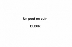 un pouf en cuir italien elixir