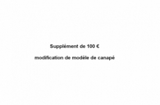 supplément de 100 € pour modification de modèle de canapé pour la commande passée sur vente-unique