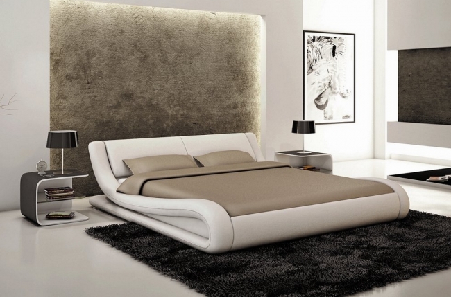 lit en cuir italien de luxe dream, blanc