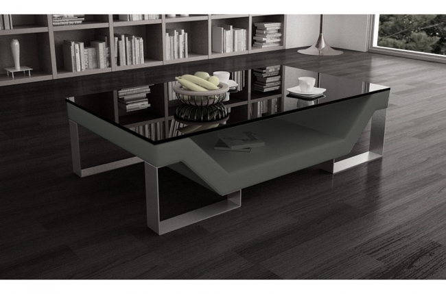 table basse elini design gris foncé. exceptionnel modèle aux lignes tendances