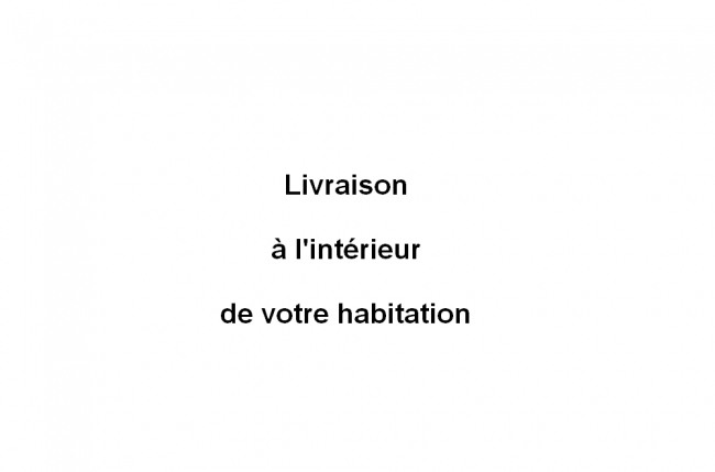 supplément pour la livraison de votre commande à l'intérieur de votre habitation dans la pièce avec un supplément de 160 euros