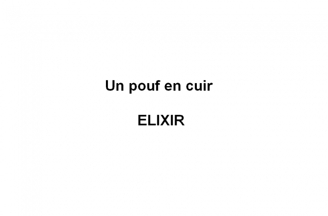 un pouf en cuir italien elixir